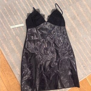 Slip Dress with Lace Trim